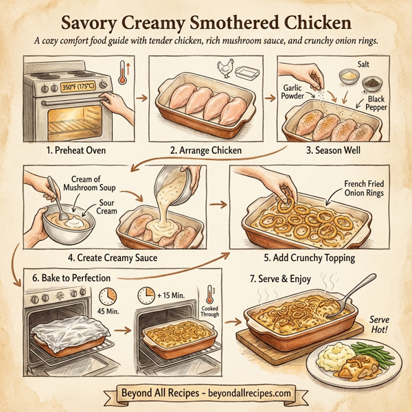 Savory Creamy Smothered Chicken instructions