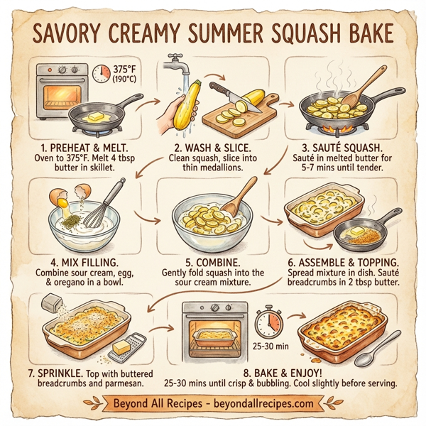 Savory Creamy Summer Squash Bake instructions