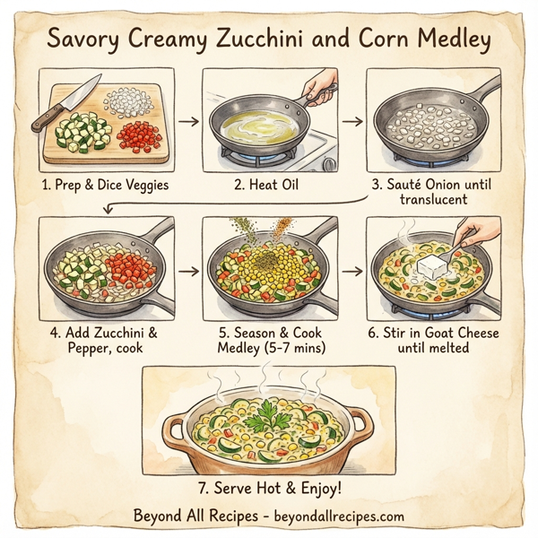 Savory Creamy Zucchini and Corn Medley instructions
