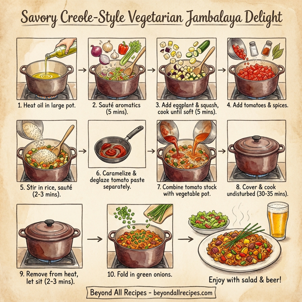 Savory Creole-Style Vegetarian Jambalaya Delight instructions