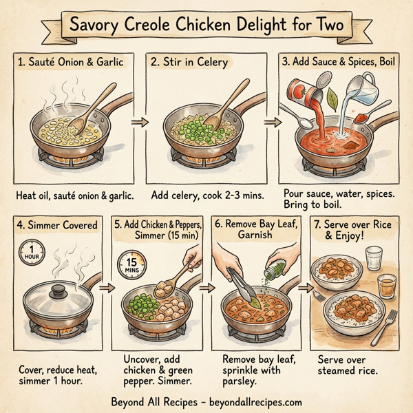 Savory Creole Chicken Delight for Two instructions