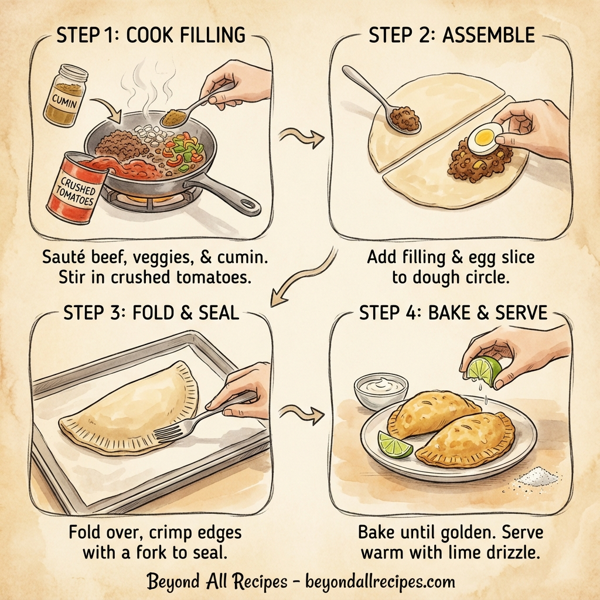 Savory Crescent Beef Empanadas instructions