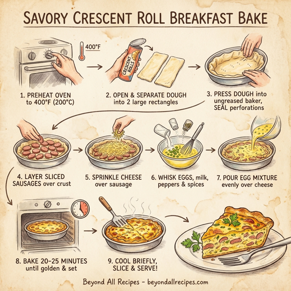Savory Crescent Roll Breakfast Bake instructions