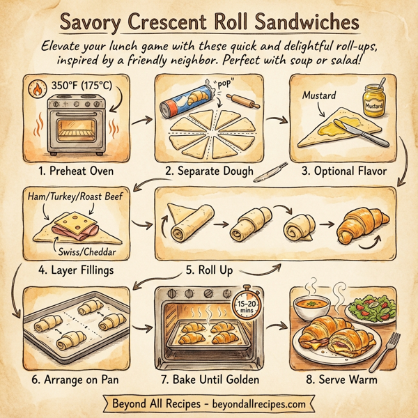 Savory Crescent Roll Sandwiches instructions
