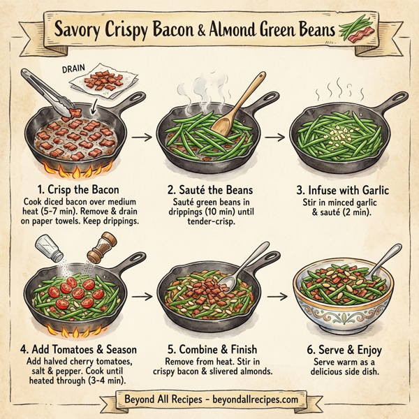Savory Crispy Bacon & Almond Green Beans instructions