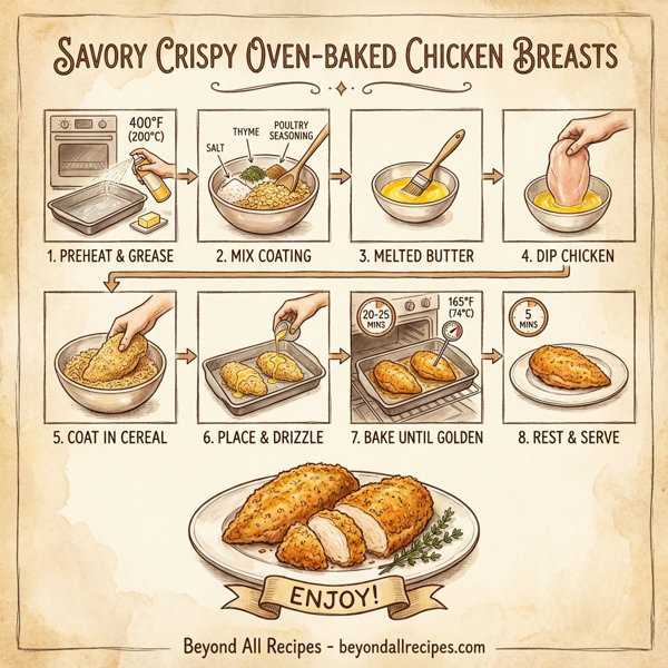 Savory Crispy Oven-Baked Chicken Breasts instructions