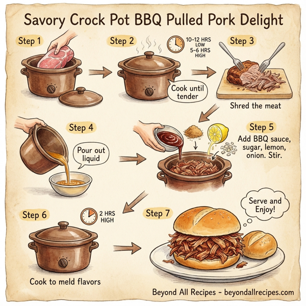 Savory Crock Pot BBQ Pulled Pork Delight instructions