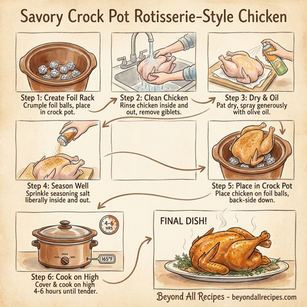 Savory Crock Pot Rotisserie-Style Chicken instructions