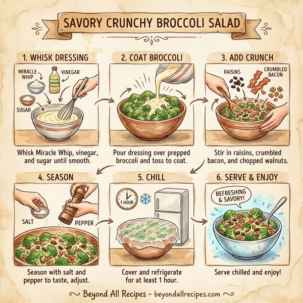 Savory Crunchy Broccoli Salad instructions