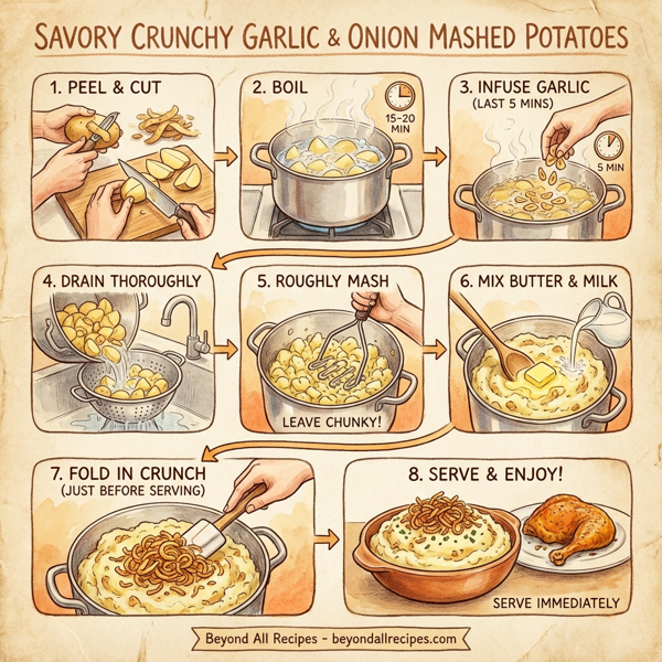 Savory Crunchy Garlic & Onion Mashed Potatoes instructions