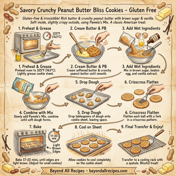 Savory Crunchy Peanut Butter Bliss Cookies - Gluten Free instructions