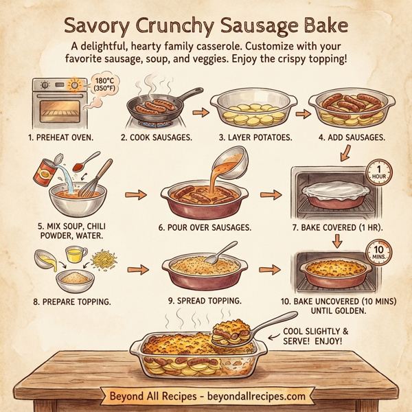 Savory Crunchy Sausage Bake instructions