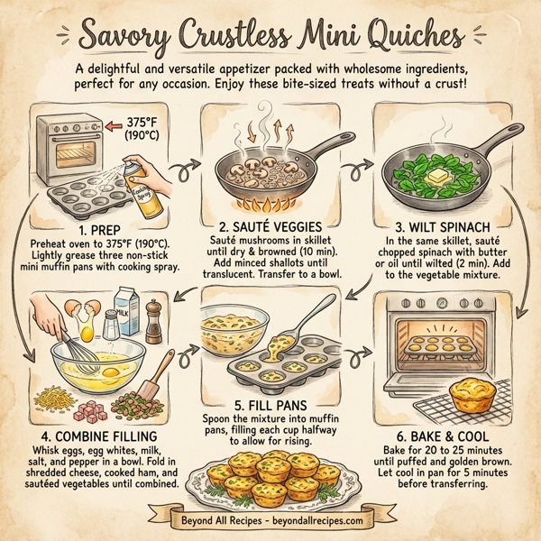 Savory Crustless Mini Quiches instructions