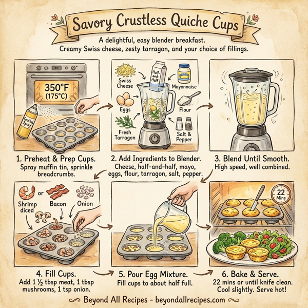 Savory Crustless Quiche Cups instructions