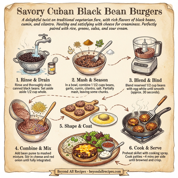 Savory Cuban Black Bean Burgers instructions