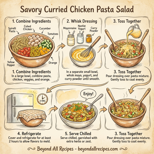 Savory Curried Chicken Pasta Salad instructions