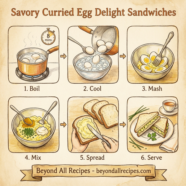 Savory Curried Egg Delight Sandwiches instructions