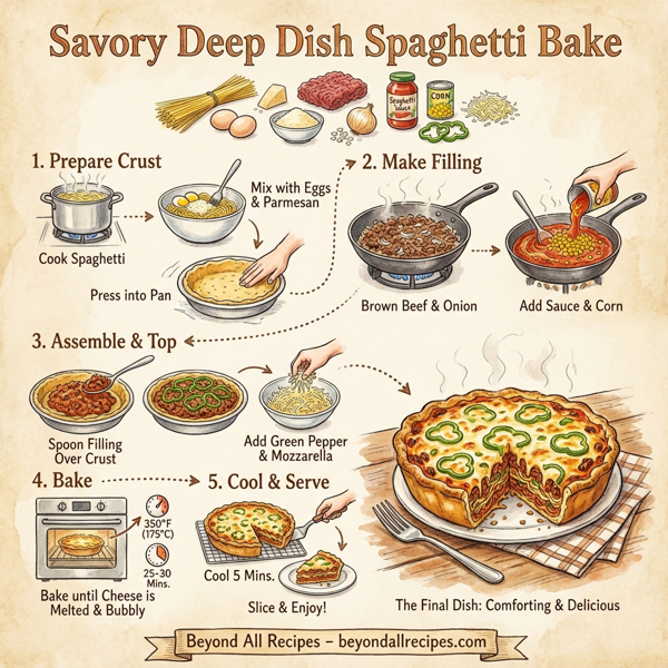 Savory Deep Dish Spaghetti Bake instructions