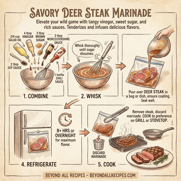Savory Deer Steak Marinade instructions