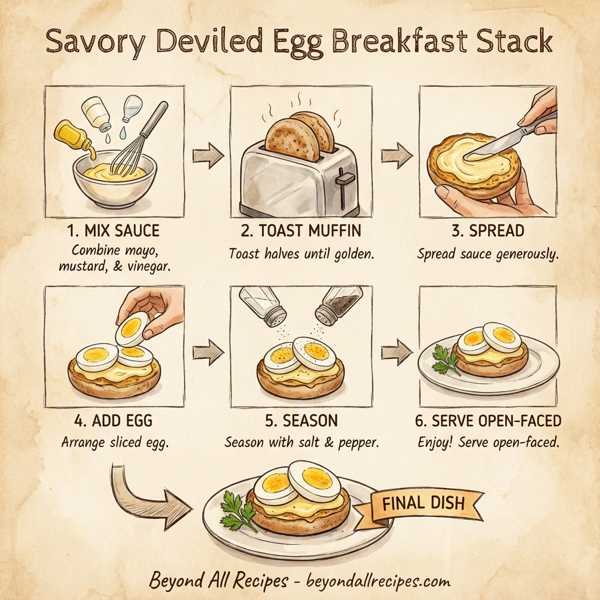 Savory Deviled Egg Breakfast Stack instructions