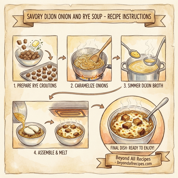 Savory Dijon Onion and Rye Soup instructions