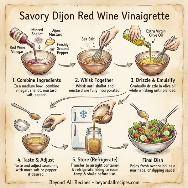 Savory Dijon Red Wine Vinaigrette instructions