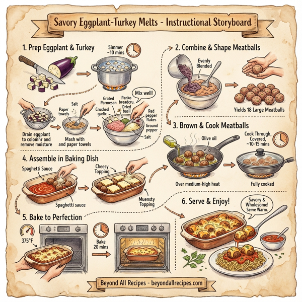 Savory Eggplant-Turkey Melts instructions