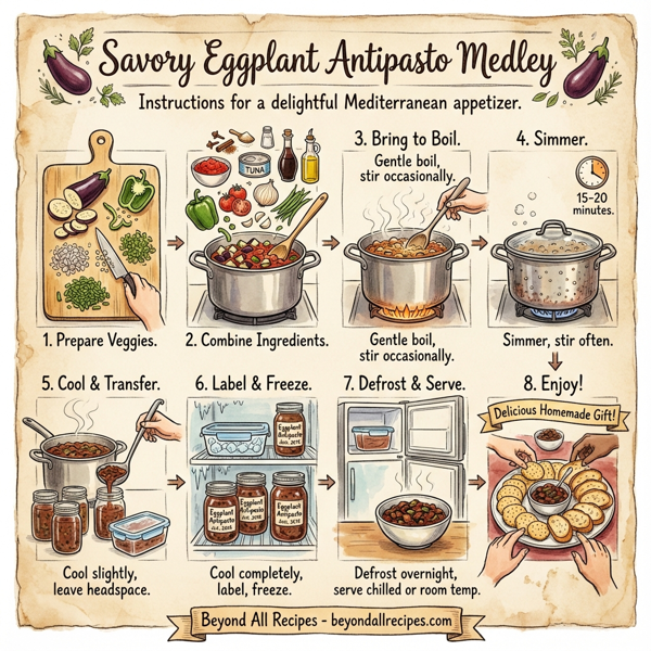 Savory Eggplant Antipasto Medley instructions