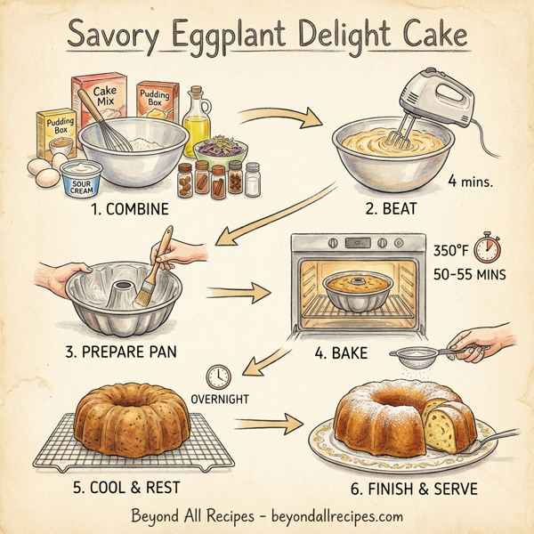 Savory Eggplant Delight Cake instructions