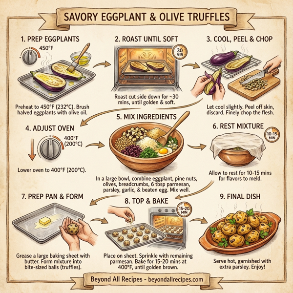 Savory Eggplant & Olive Truffles instructions