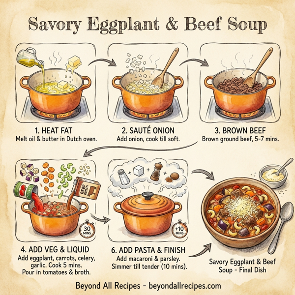 Savory Eggplant and Beef Soup instructions