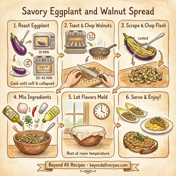 Savory Eggplant and Walnut Spread instructions