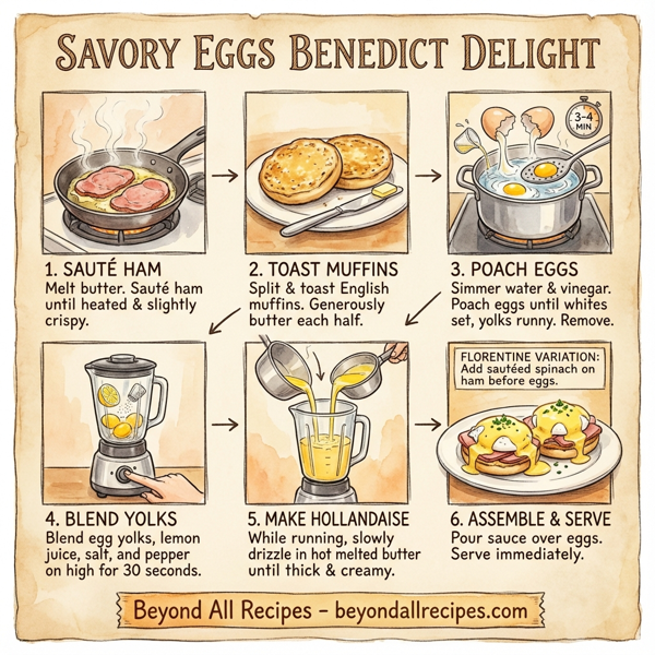 Savory Eggs Benedict Delight instructions