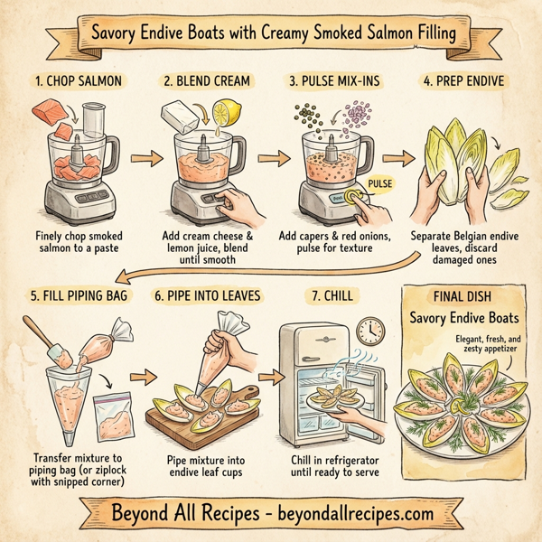 Savory Endive Boats with Creamy Smoked Salmon Filling instructions