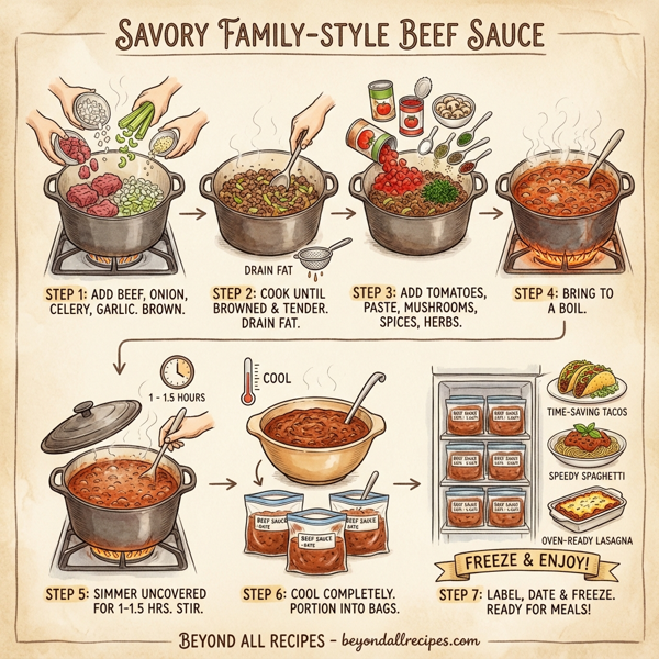 Savory Family-Style Beef Sauce instructions