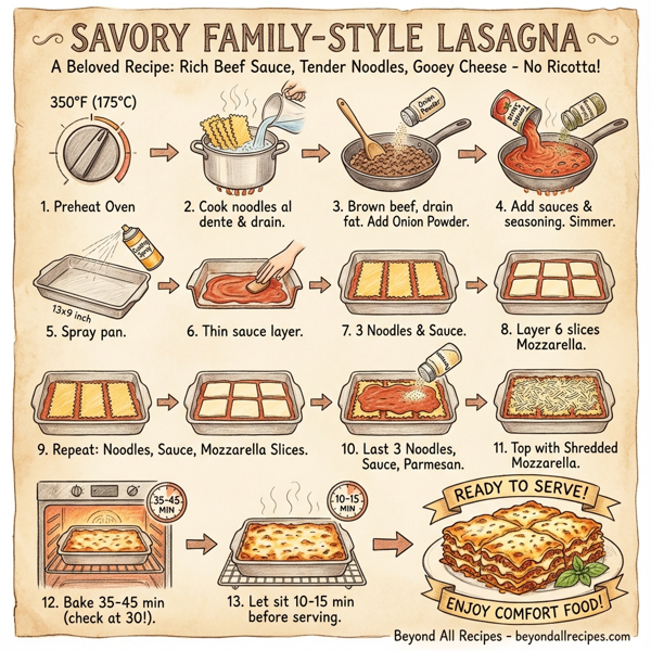 Savory Family-Style Lasagna instructions