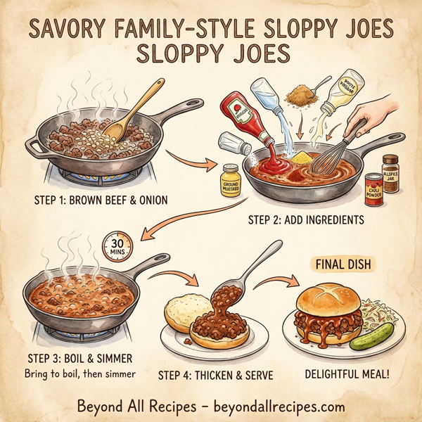 Savory Family-Style Sloppy Joes instructions