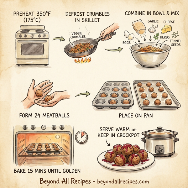 Savory Fennel-Infused Vegetarian Meatballs instructions