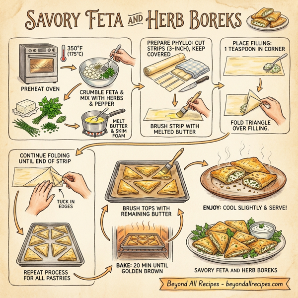 Savory Feta and Herb Boreks instructions