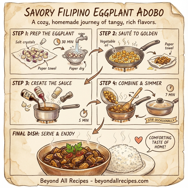 Savory Filipino Eggplant Adobo instructions