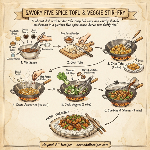 Savory Five Spice Tofu and Veggie Stir-Fry instructions