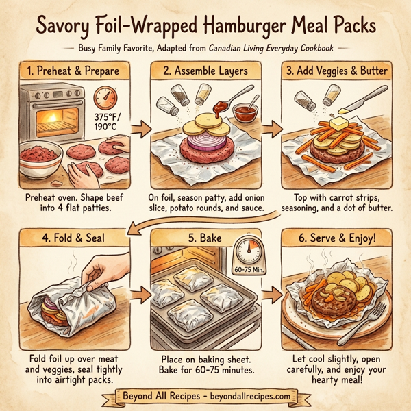 Savory Foil-Wrapped Hamburger Meal Packs instructions