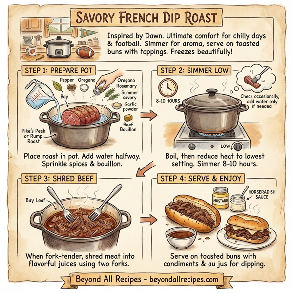 Savory French Dip Roast instructions