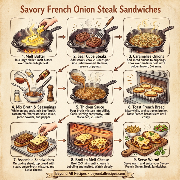 Savory French Onion Steak Sandwiches instructions