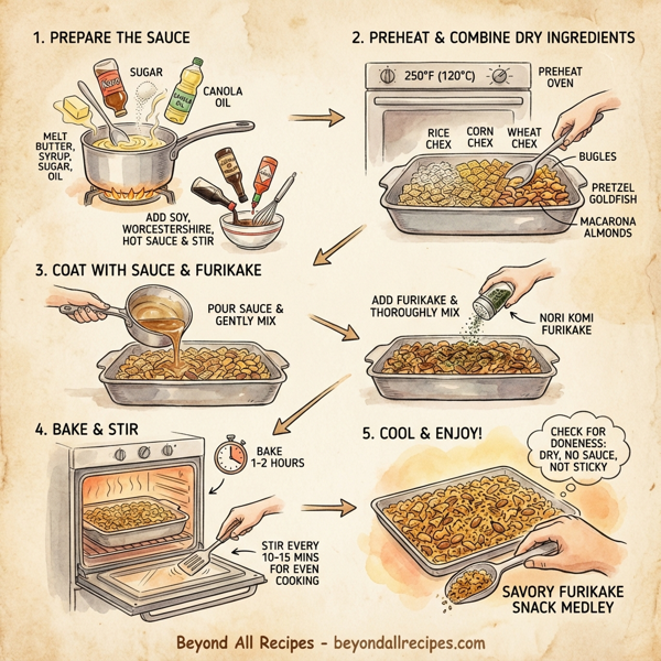 Savory Furikake Snack Medley instructions