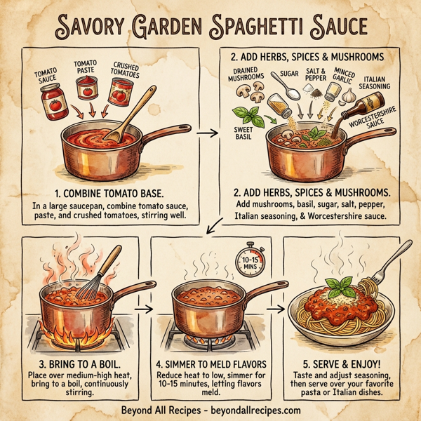 Savory Garden Spaghetti Sauce instructions