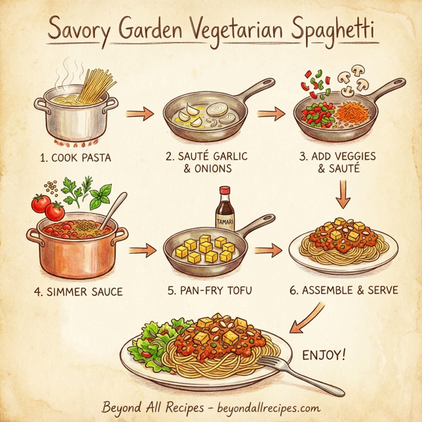 Savory Garden Vegetarian Spaghetti instructions