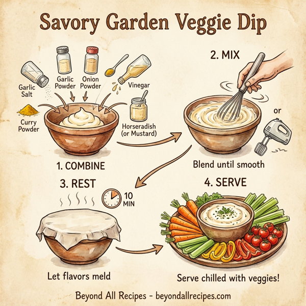Savory Garden Veggie Dip instructions