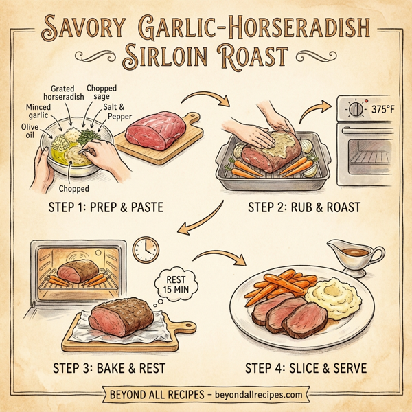 Savory Garlic-Horseradish Sirloin Roast instructions