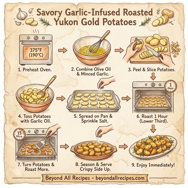 Savory Garlic-Infused Roasted Yukon Gold Potatoes instructions